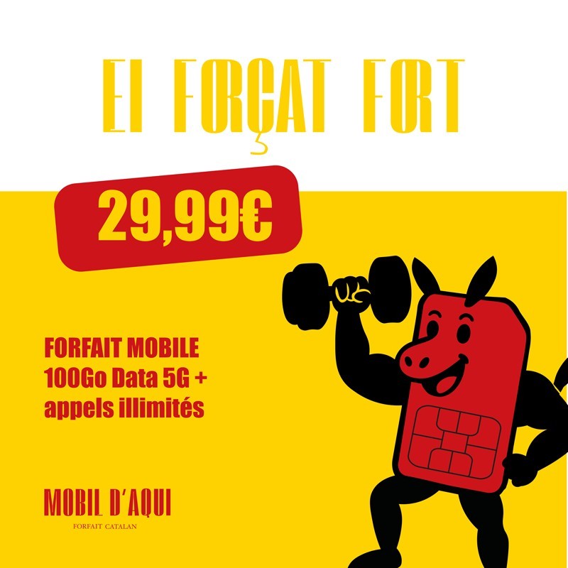 Forfait Catalan 5G illimité 100Go Data